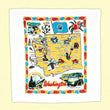 Load image into Gallery viewer, Washington State Map Retro Flour Sack Towel
