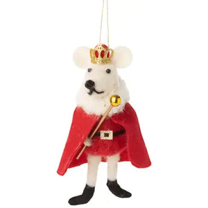 Felt Mouse King w/ Cape Ornament