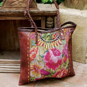 Altiplano Huipile and Leather Tote
