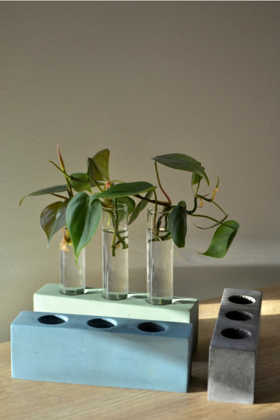 Concrete 3 tube propagation station- Linda Makess