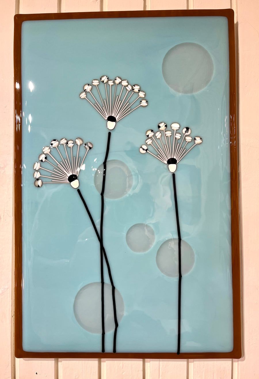 Fused glass wall panel 8x14