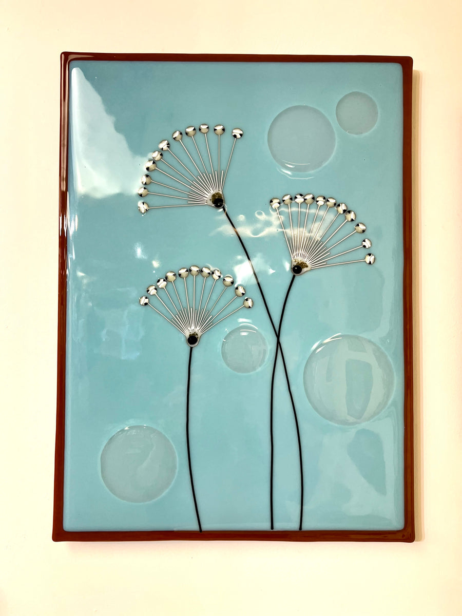 Fused glass wall panels