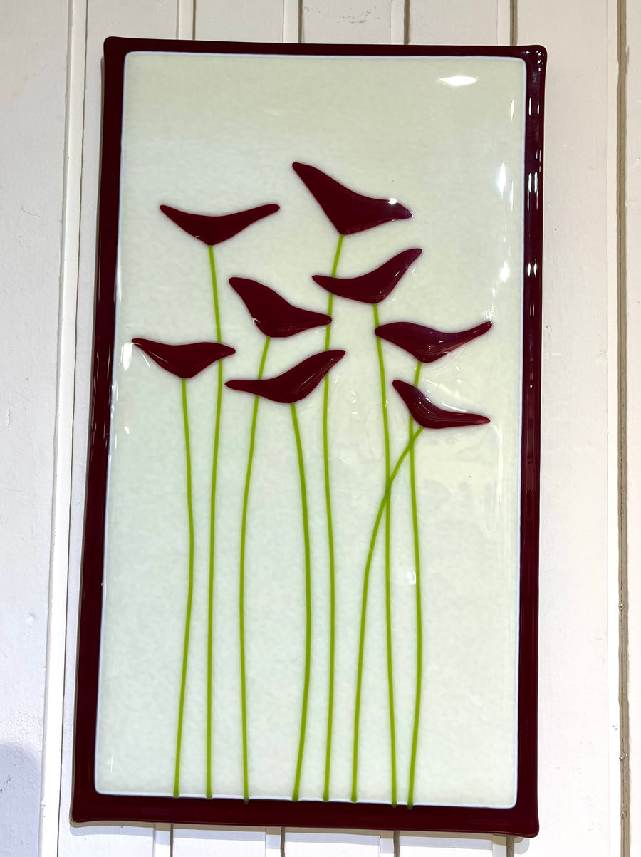Fused glass wall panel 8x14
