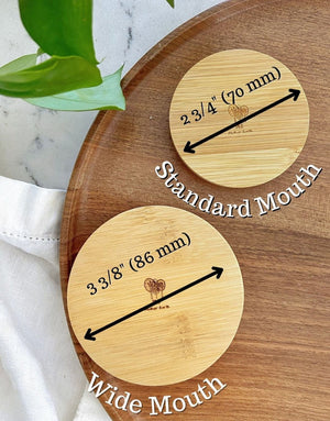 ME Mother Earth- Bamboo Mason Jar Lids