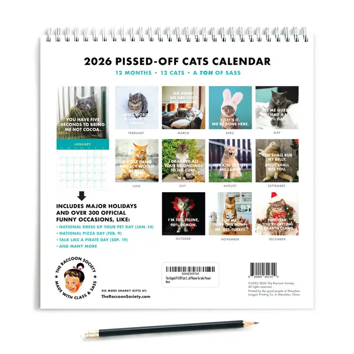 2026 Pissed Off Cats Calendar