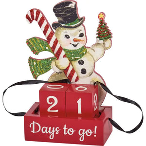 Holiday Snowman Block Countdown