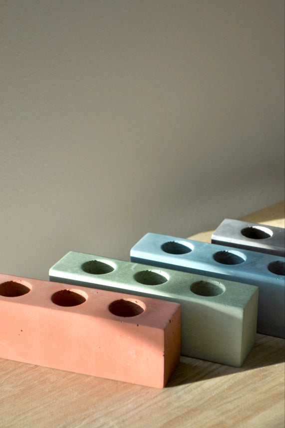 Concrete 3 tube propagation station- Linda Makess